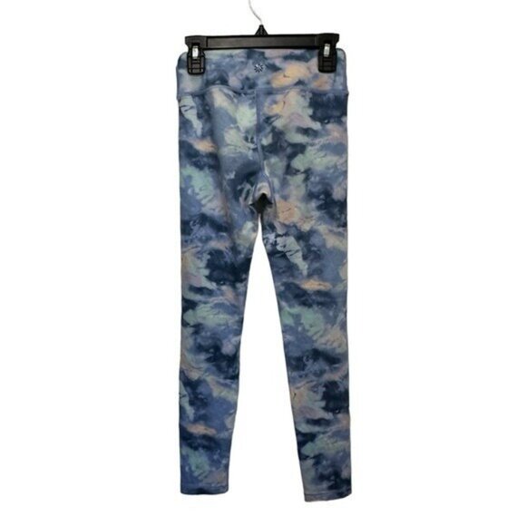 Athleta Girl M 8/10 High Rise Printed Chit Chat Tight Leggings Blue 982645 - Picture 2 of 10